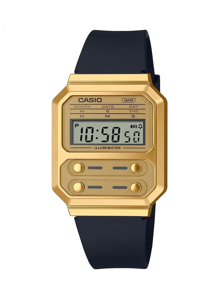 Casio Unisex Watch Vintage Digital Clear Dial Resin Band A100WEFG-9ADF - Image 1