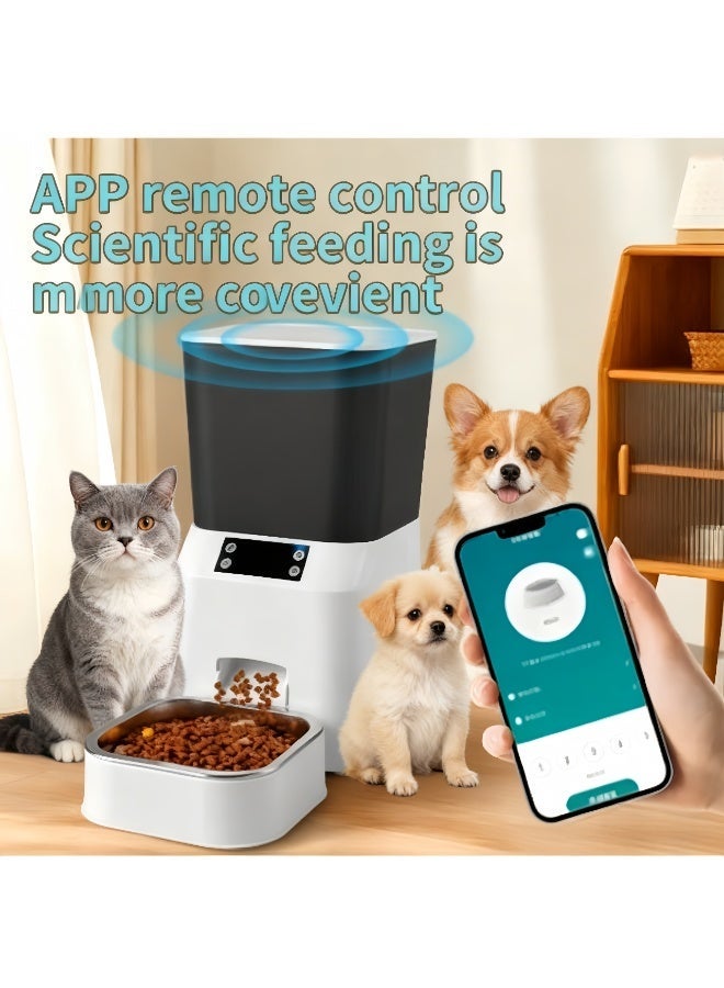 Rich Life Smart Pet Feeder 4.5L WiFi App Auto Cat Dog Dispenser with Camera & Voice, Timed Feeding, Anti-Jam 45° Slope, 10-Day Fresh Lock - Intelligent Feeding Butler - Image 1