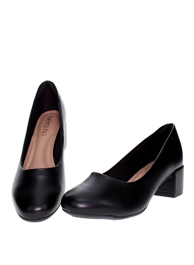 Beira Rio Solid Block Heel Shoes - Image 2