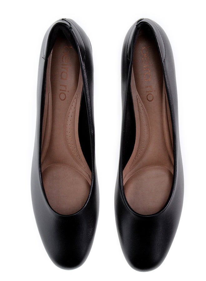 Beira Rio Solid Block Heel Shoes - Image 3