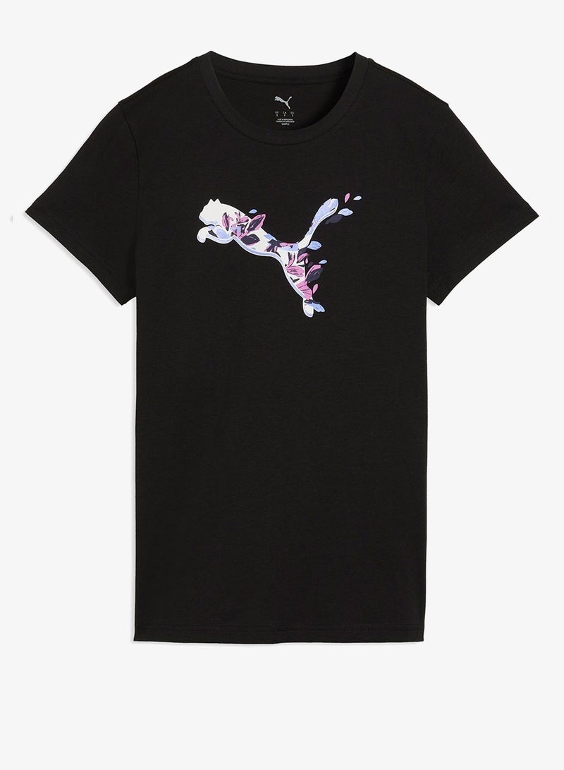 PUMA Graphics Floral Cat T-Shirt - Image 4