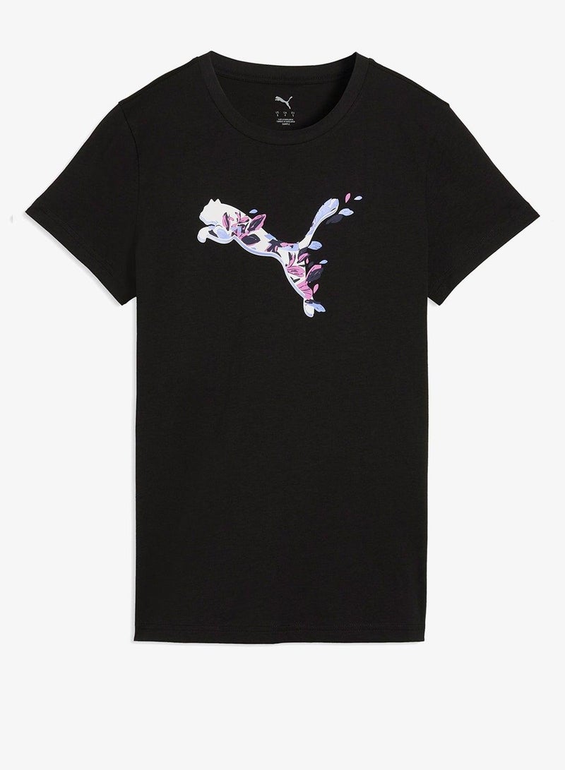 PUMA Graphics Floral Cat T-Shirt - Image 4