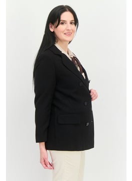 STEVE MADDEN Women Regular Fit Solid Casual Blazer, Black  - Image 3