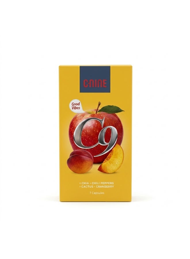 C-Nine Dietary Supplement Capsules with Chia, Chili Peppers, Cactus & Cranberry - 7 Count