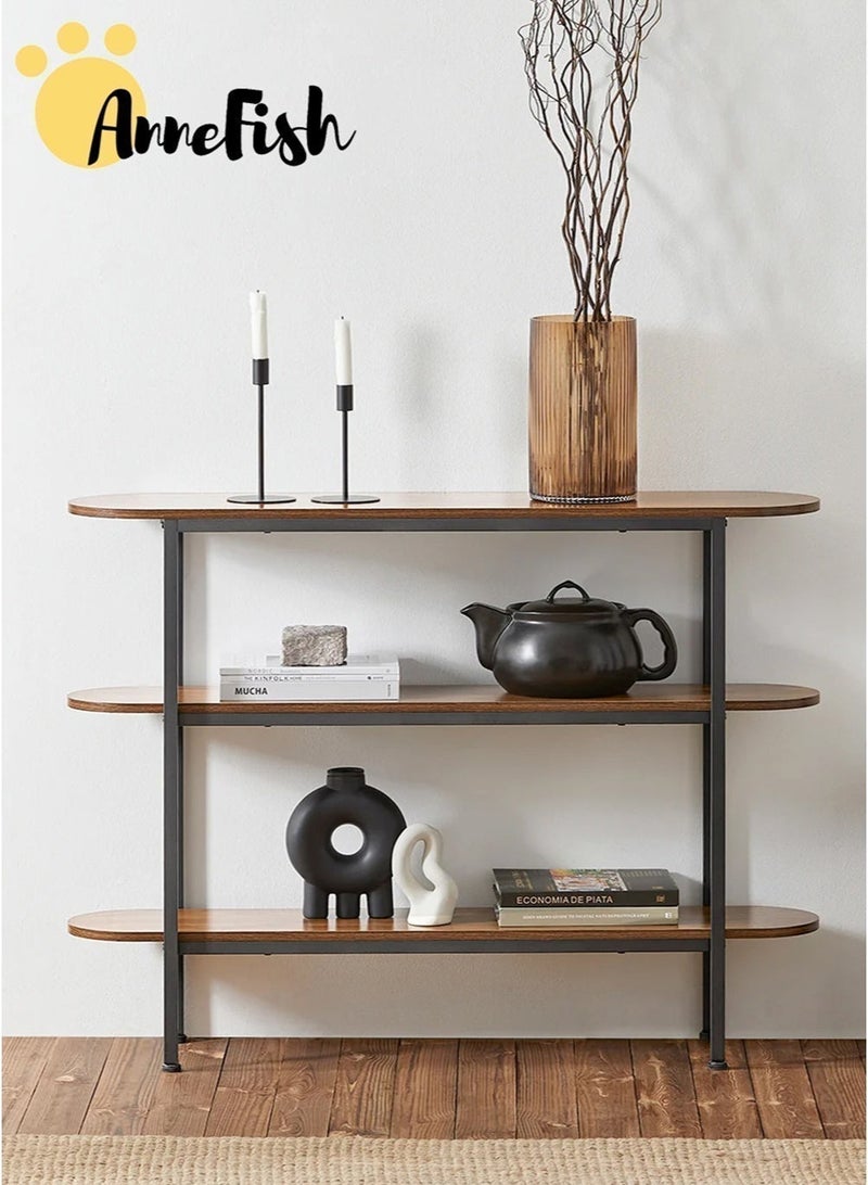 AnneFish 120*30*80cm 3Tier Console Table Sofa Table Home Coffee Corner Display Entryway Table for Couch Hallway Entrance Living Room - Image 3