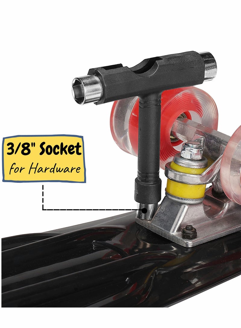 Excefore أداة التزلج، عبوة من قطعتين، أداة لوح التزلج، أداة تزلج ذات بكرات، أداة تزلج الكل في واحد، مجموعة أدوات لوح التزلج، أداة Y and T للتزلج، أداة لوح التزلج الطويل، أداة لوح التزلج الكل في واحد، مفتاح التزلج - Image 5