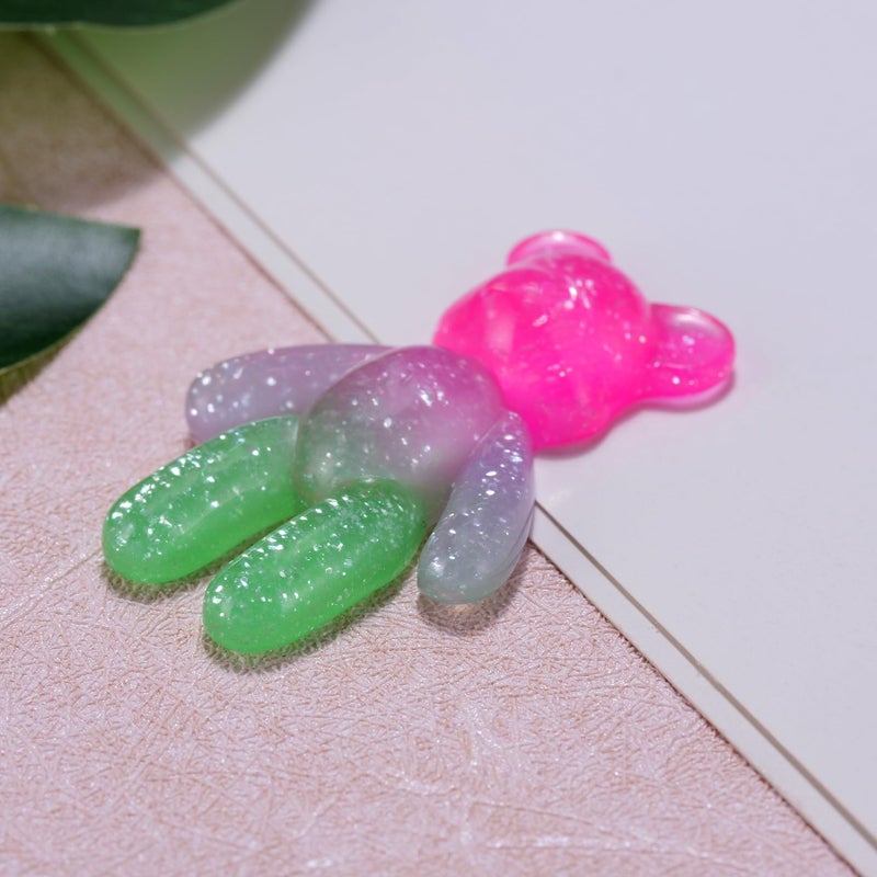 Aesnefe Pocket Worry Bear Hug, Anxiety Relief Keepsake, Mental Health Encouragement Gift, Emotional Support Token, Stress Comfort Gift for Teens & Adults, Pink Green - Image 3