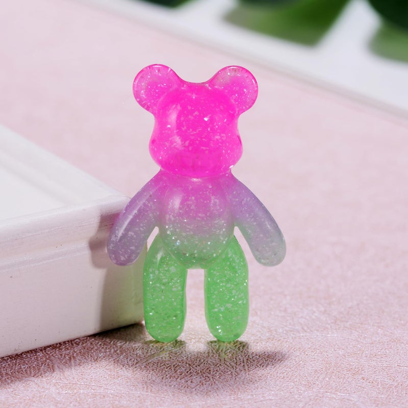 Aesnefe Pocket Worry Bear Hug, Anxiety Relief Keepsake, Mental Health Encouragement Gift, Emotional Support Token, Stress Comfort Gift for Teens & Adults, Pink Green - Image 4