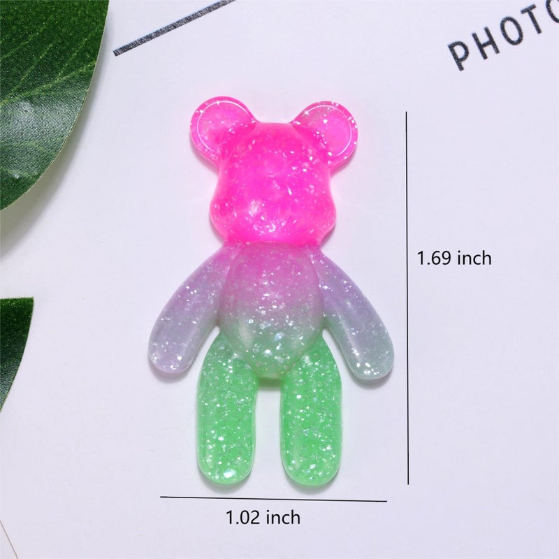 Aesnefe Pocket Worry Bear Hug, Anxiety Relief Keepsake, Mental Health Encouragement Gift, Emotional Support Token, Stress Comfort Gift for Teens & Adults, Pink Green - Image 5