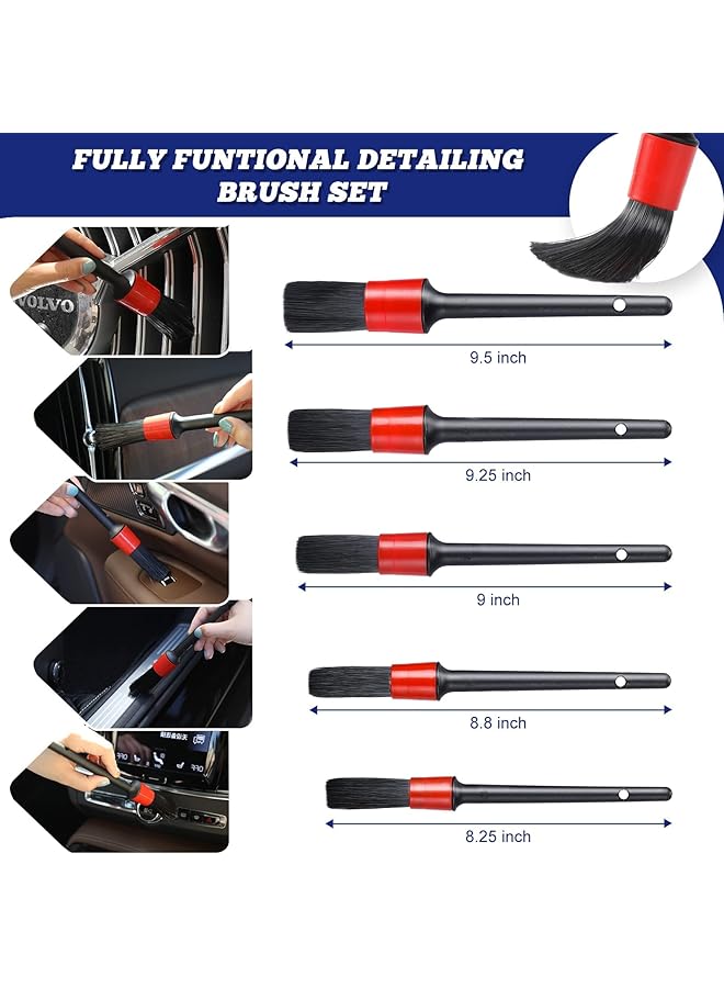 Excefore Car Detailing Kit, Car Detailing Drill Brush Set With Cleaning Gel, Car Interior Detailing Kit, Car Detailing Brushes Cleaning Kit For Wheel, Interior, Exterior, Dashboard, Leather, Air Vents - Image 4