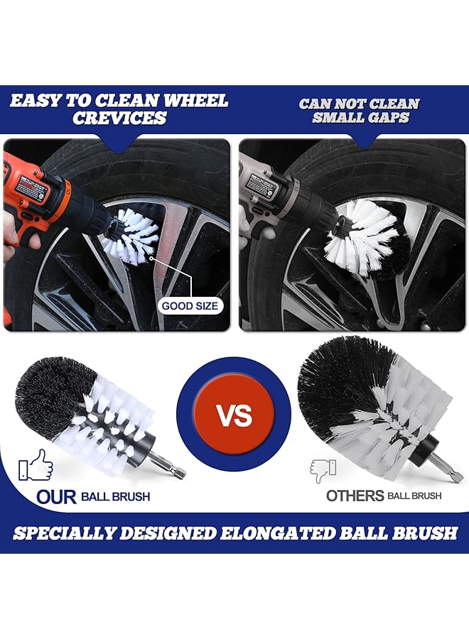 Excefore Car Detailing Kit, Car Detailing Drill Brush Set With Cleaning Gel, Car Interior Detailing Kit, Car Detailing Brushes Cleaning Kit For Wheel, Interior, Exterior, Dashboard, Leather, Air Vents - Image 3