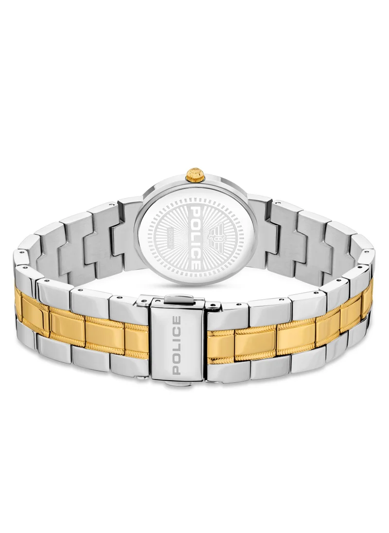 POLICE Ovate 26mm Women's Analog Watch with Two-tone Stainless Steel Bracelet