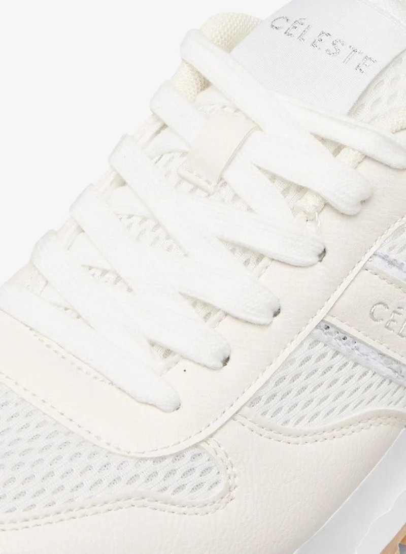 Celeste  Panelled Lace-Up School Sneakers for Women | Best Price UAE