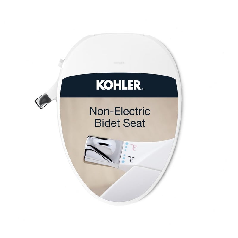 Kohler PureWash M300 Manual Elongated Bidet Toilet Seat, Chrome Handle, Quiet-Close Lid Prevents Slamming, Toilet Bidet, Easy Installation with Quick-Release Hinges, Self-Cleaning Wand - Image 1
