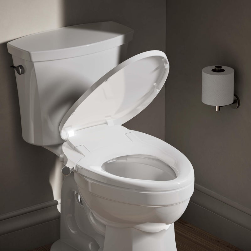 Kohler PureWash M300 Manual Elongated Bidet Toilet Seat, Chrome Handle, Quiet-Close Lid Prevents Slamming, Toilet Bidet, Easy Installation with Quick-Release Hinges, Self-Cleaning Wand - Image 2