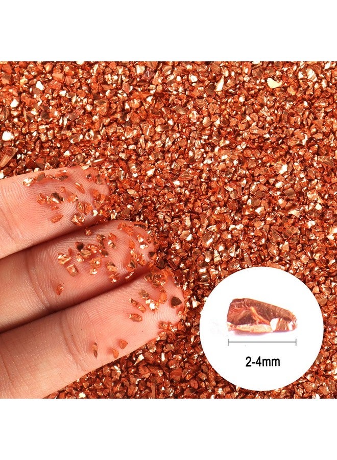 ceya 5.3Oz/ 150G Crushed Irregular Glass Bronze Metallic Crystal Chips Broken Glass Glitter 2 4Mm Craft Glitter For Nail Arts Epoxy Resin Mold Coasters Ornament Painting Geode Phone Case Jewelry - Image 2