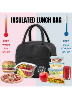 Tediline Lunch Bag Plain Black Reusable Insulated, Waterproof  Bag for Kids or Adults, Perfect for Lunch Boxes, Tiffin Boxes, Picnics, Work, or School - pzsku/Z078CA66B1D39099BD0CCZ/45/_/1735383868/b259f8b5-1d3c-4e5c-aaa1-acb85694dcd0