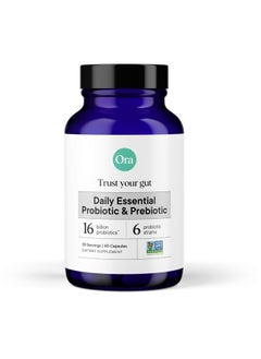 Probiotics with Prebiotics for Digestive Health 16 Billion CFU - Trust Your Gut - Strains - Acidophilus Lactobacillus Breve Bifidum Lactis