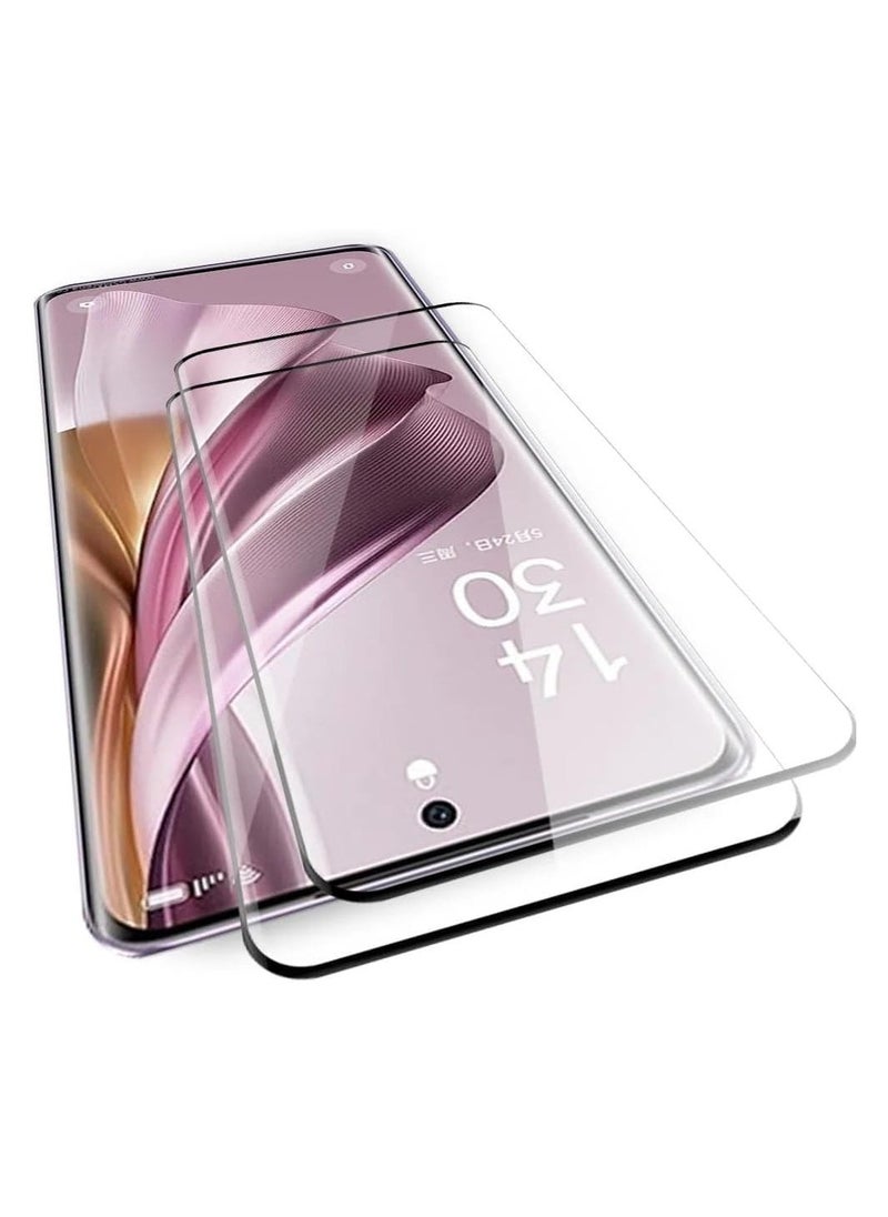 Raxoom 2 Pack 5D Clear Tempered Glass Screen Protector Compatible with OPPO A79 Ultra HD Display Protection with Full Edge-to-Edge Coverage 9H Hardness Anti-Scratch Smudge Resistant Bubble-Free Case Friendly Easy DIY Installation for OPPO Smartphones - Image 1