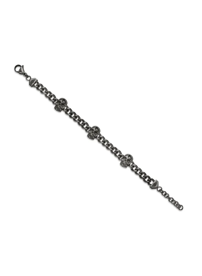 بوليس Vertex Gray Skull Chain Bracelet For MenPEAGB0000907