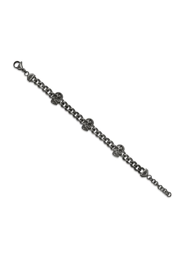 POLICE Vertex Gray Skull Chain Bracelet For MenPEAGB0000907  - Image 1