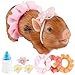 HOTBEST Silicone Pig Silicone 5 Inch Lifelike Pig Doll with Nursing Bottle and Clothing Accessories Cute Realistic Miniature Reborn Interesting Full Body Toys Brown E - Image 2
