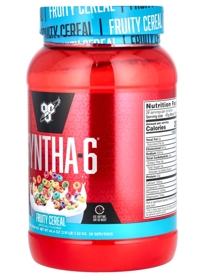BSN Syntha-6® Protein Powder Drink Mix Fruity Cereal 2.91 lb (1.32 kg) - Image 2