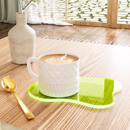 Leadiy Acrylic Coaster for Desk, Clear Bar Drink Coaster, Clear Cloud Shape Coffee Cup Coaster, Perfect for Tabletop Protection and Accessories Display. - Image 3
