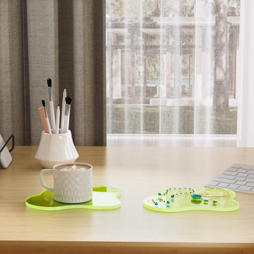 Leadiy Acrylic Coaster for Desk, Clear Bar Drink Coaster, Clear Cloud Shape Coffee Cup Coaster, Perfect for Tabletop Protection and Accessories Display. - Image 5