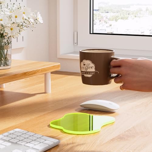 Leadiy Acrylic Coaster for Desk, Clear Bar Drink Coaster, Clear Cloud Shape Coffee Cup Coaster, Perfect for Tabletop Protection and Accessories Display. - Image 2