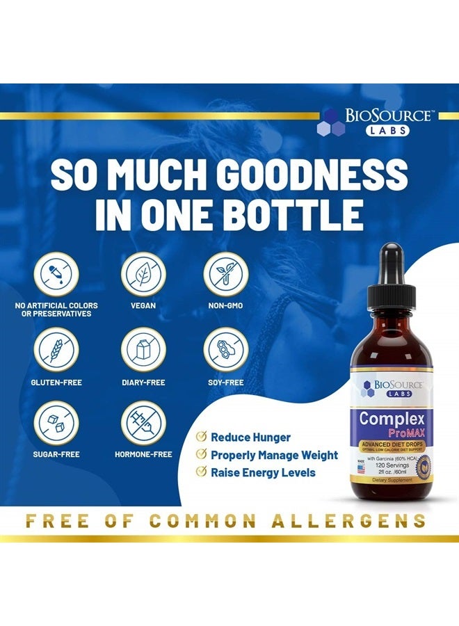 BioSource Labs Complex ProMAX Premium Diet Drops (1 x 2 oz Bottle) - Image 4