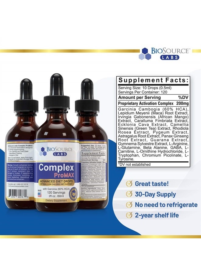 BioSource Labs Complex ProMAX Premium Diet Drops (1 x 2 oz Bottle) - Image 2