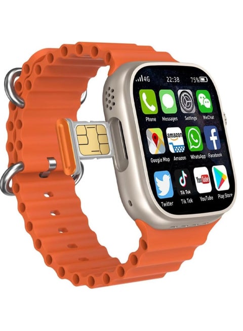 S9 ULTRA Smart Watch Series 8 Full Screen Wireless Charging Function Built In 4G SIM Card Internet Connection And Phone Calls Supports Many Mobile Applications Compatible It contains a camera With Android And IOS System