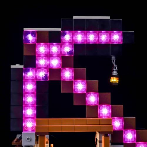 Hilighting Upgraded Led Light Kit Compatible with Lego Minecraft The Pickaxe Mine Building Set Lights Decoration Compatible with Lego 21277 Model Not Included - Image 5