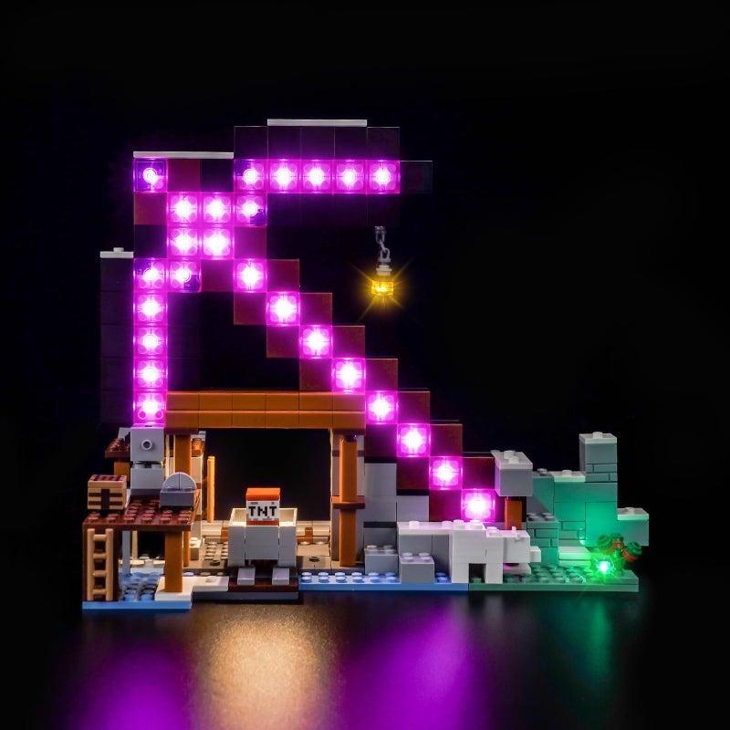 Hilighting Upgraded Led Light Kit Compatible with Lego Minecraft The Pickaxe Mine Building Set Lights Decoration Compatible with Lego 21277 Model Not Included - Image 3