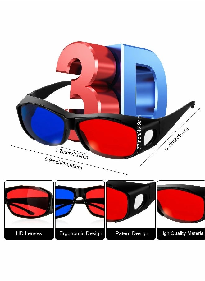 Generic - 3D Glasses, 3D Movie Game Glasses Red Blue 3D Style Glasses for 3D Game Home Theater Simple Design Viewing Glasses Anaglyph Projector Glasses （10 Pieces ） - Image 1