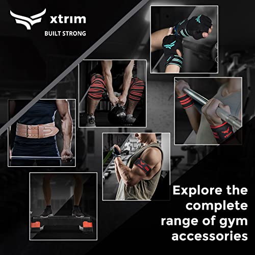 XTRIM Knee Support for Men - Knee Wraps - Knee Stabilizer - Men Knee Bands for Sports, Squats, and Heavy Lifting, Washable Fabric (2 Meters Long, Set of 2, Grey) - Image 3