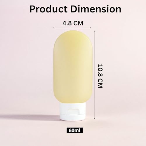 Hian Travel Bottles Set for Toiletries – Leak-Proof, Refillable Plastic Containers (60ml, Multicolor, Pack of 3) – Squeezable Bottles for Shampoo, Lotion, Cream & Travel Organizing - Image 2