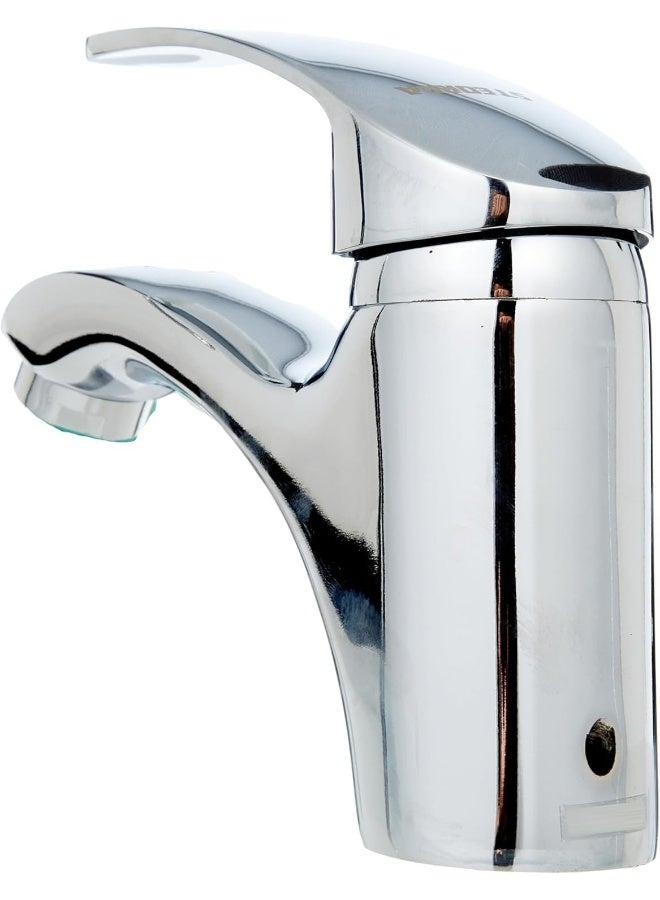 Biella Biella Chrome Wash Basin & Shower Mixer Tap – Sleek Monobloc Faucet with Pop-Up Click Waste for Effortless Hot & Cold Water Control (BASIN MIXER)  - Image 5