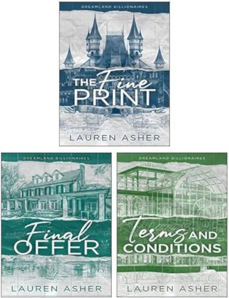 Dreamland Billionaires Series Set of 3 Books by Lauren Asher - The Fine Print, Terms and Conditions, The Final Offer