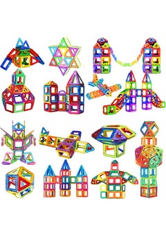 Generic 46Pcs Magnetic Building Blocks Set With Storage Box, Children's magnetic building blocks, magnet toys, Boys and Girls Kids Magnetic Educational Building Blocks Tiles Toys Set,with 2 Wheel Combination  - Image 2