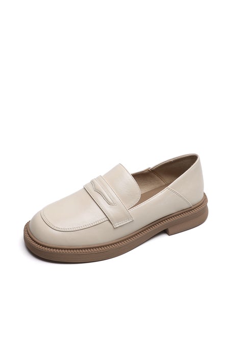 Versatile Single Shoes In Spring And Summer Beige