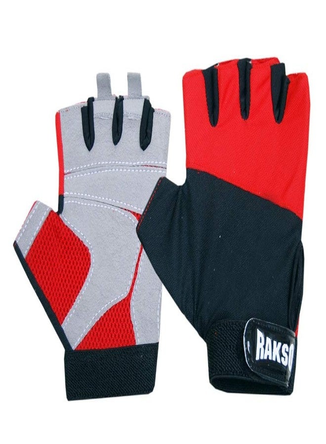 RAKSO Modal Star Gym Gloves with supeiror Grip Full Wrist Protection & Highly Breathable - for Weight Lifting, Fitness (Adjustable Closure) - Image 1