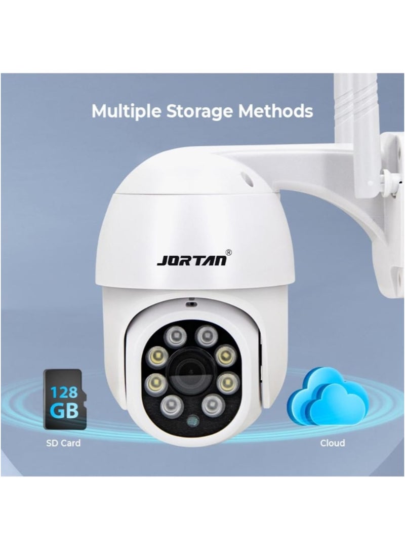 جورتان كاميرا مراقبة جورتان 1080 بكسل داخلية وخارجية مزودة بخاصية واي فاي، رؤية ليلية كاملة الألوان، محادثة ثنائية الاتجاه، كشف الحركة، مقاومة للماء IP66، كاميرا واي فاي للتحكم PTZ - Image 3