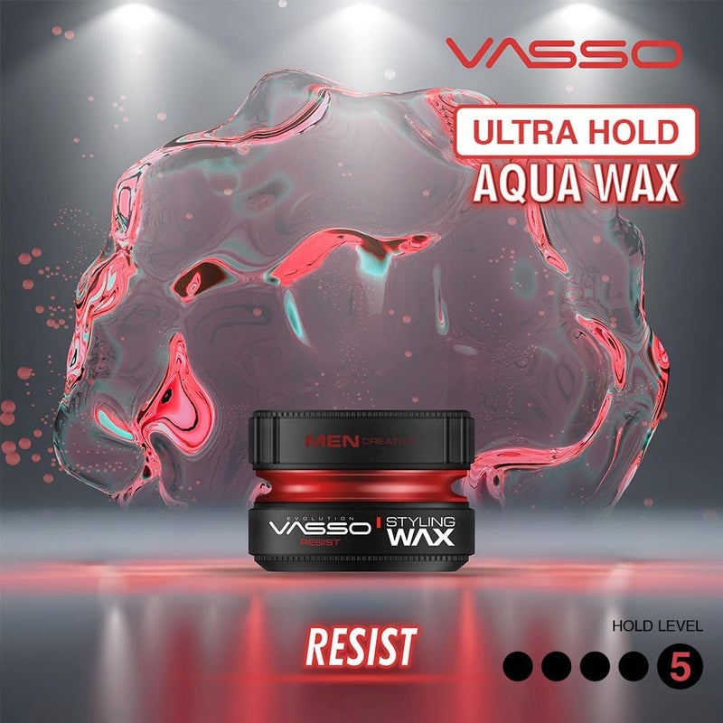 Vasso فاسو برو-أكوا ريزست جل شمع للشعر أساسه الماء، أحمر، عدد 1 - Image 2