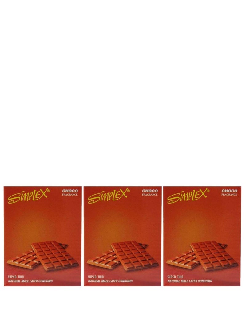 سيمبليكس 3 عبوات من 3 قطع من الواقي الذكري سيمبلكس بنكهة الشوكولاتة - Image 1
