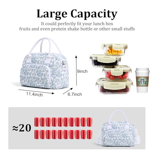 MEXS Insulated Lunch Bag for Women Men Large Reusable Lunch Box Adult Leakproof Portable Cooler Tote Bags for Work Picnic - Image 2