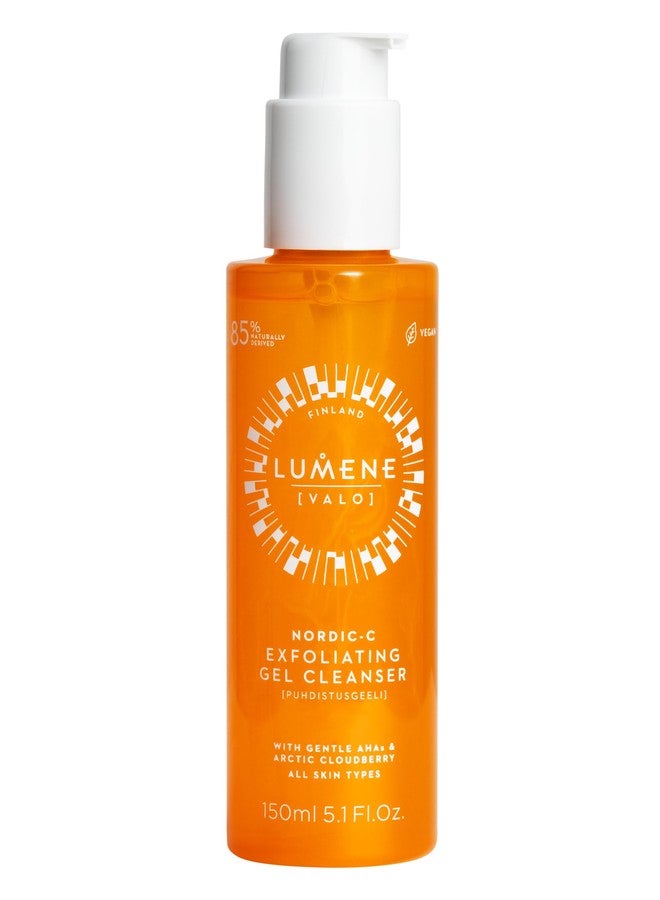 LUMENE Nordic-C [Valo] Exfoliating Gel Cleanser | Vitamin C & AHAs | Arctic Cloudberry Seed Extract | Removes Makeup & Impurities | Gentle Daily Exfoliation | Vegan & Upcycled Ingredients | 5.1 Fl.oz. - Image 1