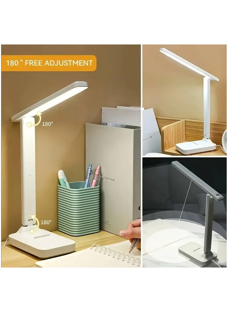 Generic - LED desk lamp. Rechargeable lamp. Eye-friendly lighting. Touch control lamp. Foldable design. USB lamp. Portable reading lamp. Adjustable brightness. LED technology lamp. Rechargeable lithium battery. Stylish desk lamp. Indoor lighting. Lightweight lamp. Eye care technology. Versatile lamp. - Image 1
