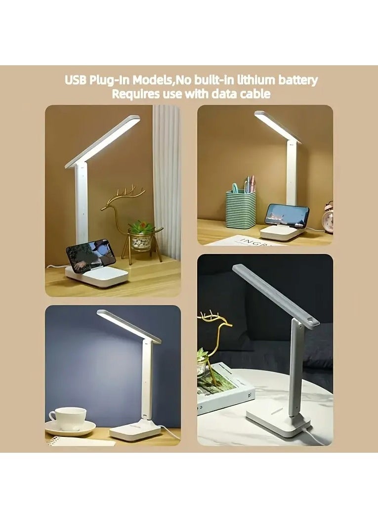 Generic - LED desk lamp. Rechargeable lamp. Eye-friendly lighting. Touch control lamp. Foldable design. USB lamp. Portable reading lamp. Adjustable brightness. LED technology lamp. Rechargeable lithium battery. Stylish desk lamp. Indoor lighting. Lightweight lamp. Eye care technology. Versatile lamp. - Image 1